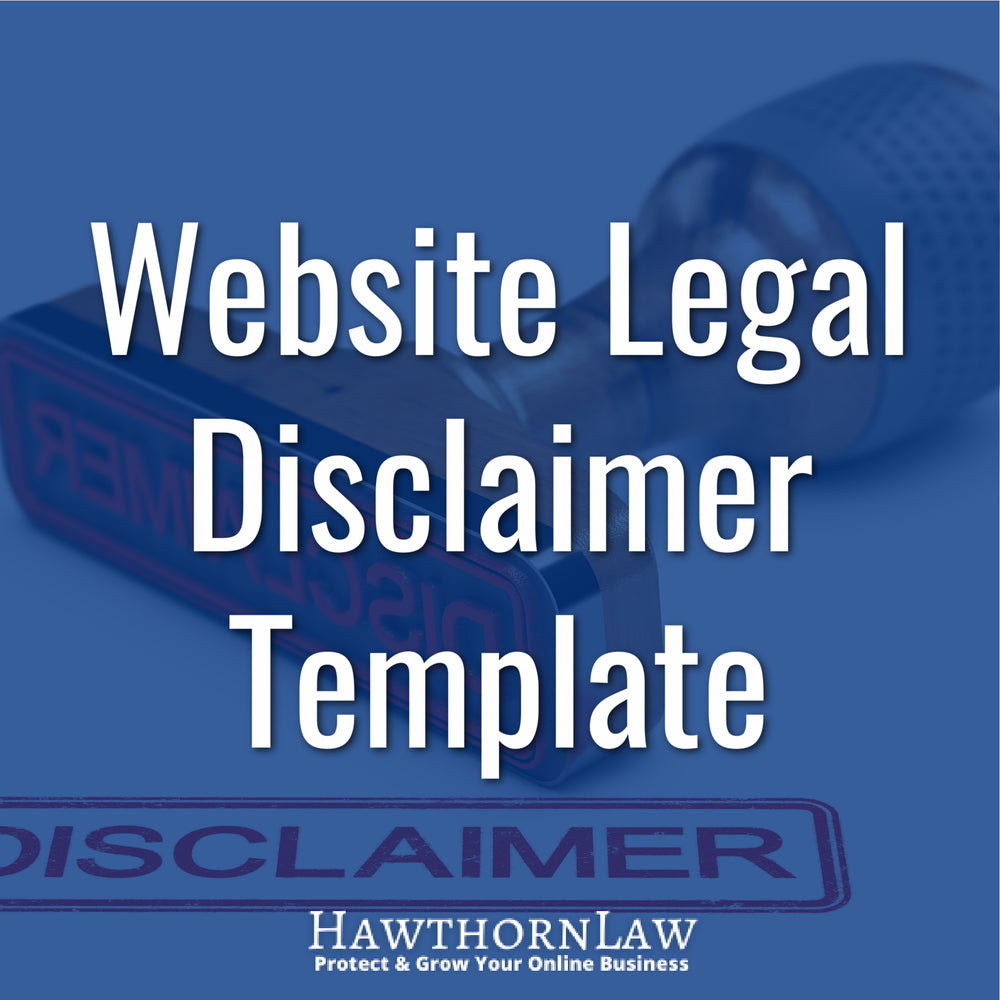 Website Legal Disclaimer Template