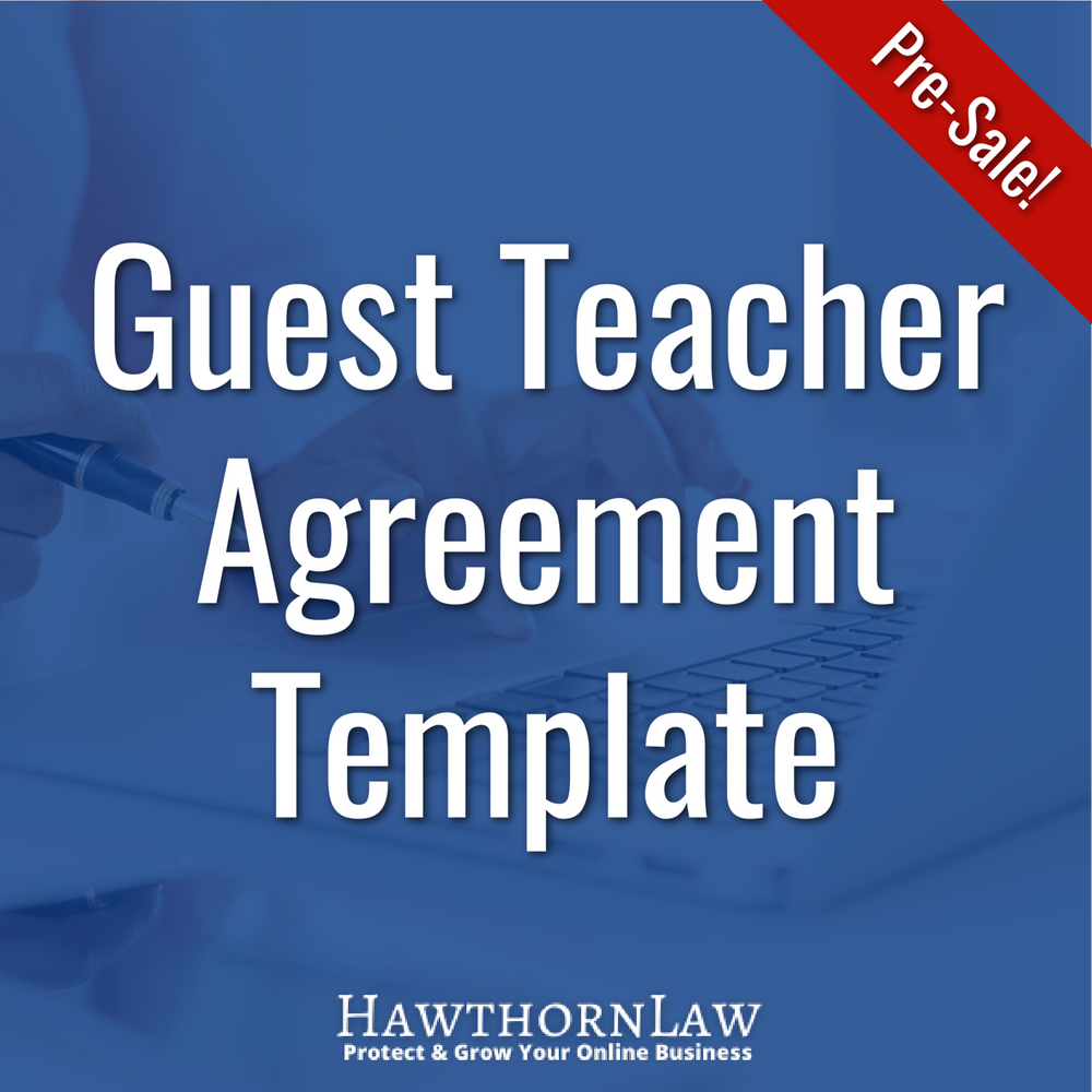 Pre-Sale! Guest Teacher Agreement Template